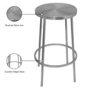 Meridian Tyson Silver Iron Counter Stool IMAGE 7