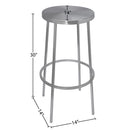 Meridian Tyson Silver Iron Bar Stool IMAGE 6