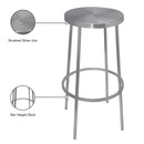 Meridian Tyson Silver Iron Bar Stool IMAGE 7