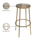 Meridian Tyson Gold Iron Bar Stool IMAGE 7