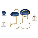 Meridian Ring Navy Velvet Counter Stool IMAGE 6