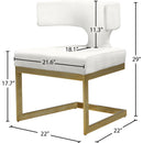 Meridian Alexandra Cream Velvet Dining Chair IMAGE 7