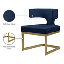 Meridian Alexandra Navy Velvet Dining Chair IMAGE 8