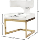 Meridian Alexandra White Vegan Leather Dining Chair IMAGE 6