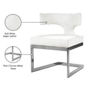 Meridian Alexandra White Vegan Leather Dining Chair IMAGE 7