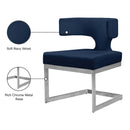 Meridian Alexandra Navy Velvet Dining Chair IMAGE 8
