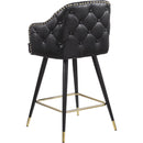 Meridian Barbosa Black Vegan Leather Counter/Bar Stool IMAGE 6