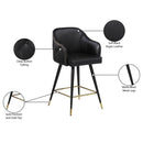 Meridian Barbosa Black Vegan Leather Counter/Bar Stool IMAGE 9