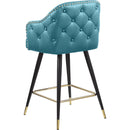 Meridian Barbosa Blue Vegan Leather Counter/Bar Stool IMAGE 6