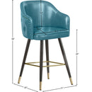 Meridian Barbosa Blue Vegan Leather Counter/Bar Stool IMAGE 8