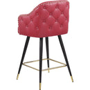 Meridian Barbosa Red Vegan Leather Counter/Bar Stool IMAGE 6