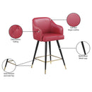 Meridian Barbosa Red Vegan Leather Counter/Bar Stool IMAGE 9