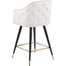 Meridian Barbosa White Vegan Leather Counter/Bar Stool IMAGE 6