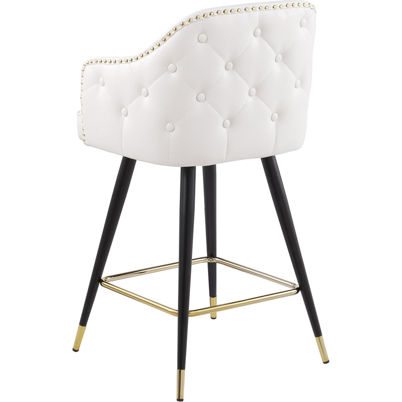 Meridian Barbosa White Vegan Leather Counter/Bar Stool IMAGE 6