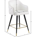 Meridian Barbosa White Vegan Leather Counter/Bar Stool IMAGE 8