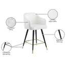 Meridian Barbosa White Vegan Leather Counter/Bar Stool IMAGE 9