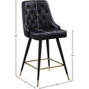 Meridian Portnoy Black Vegan Leather Counter/Bar Stool IMAGE 8