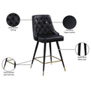 Meridian Portnoy Black Vegan Leather Counter/Bar Stool IMAGE 9