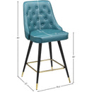 Meridian Portnoy Teal Vegan Leather Counter/Bar Stool IMAGE 8