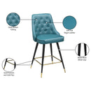 Meridian Portnoy Teal Vegan Leather Counter/Bar Stool IMAGE 9