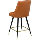Meridian Portnoy Cognac Vegan Leather Counter/Bar Stool IMAGE 6
