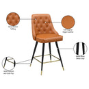 Meridian Portnoy Cognac Vegan Leather Counter/Bar Stool IMAGE 9