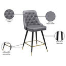 Meridian Portnoy Grey Vegan Leather Counter/Bar Stool IMAGE 9