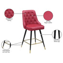 Meridian Portnoy Red Vegan Leather Counter/Bar Stool IMAGE 9