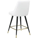 Meridian Portnoy White Vegan Leather Counter/Bar Stool IMAGE 6