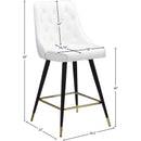 Meridian Portnoy White Vegan Leather Counter/Bar Stool IMAGE 8