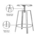 Meridian Lang Silver Iron Counter/Bar Stool IMAGE 10