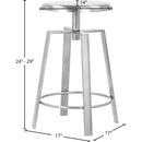 Meridian Lang Silver Iron Counter/Bar Stool IMAGE 9