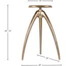 Meridian Clara Gold Aluminum Counter/Bar Stool IMAGE 7
