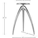 Meridian Clara Silver Aluminum Counter/Bar Stool IMAGE 7
