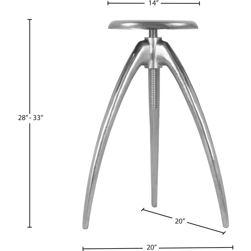 Meridian Clara Silver Aluminum Counter/Bar Stool IMAGE 7