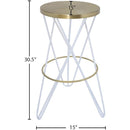 Meridian Mercury White Iron Bar Stool IMAGE 6