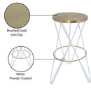 Meridian Mercury White Iron Bar Stool IMAGE 7