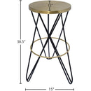 Meridian Mercury Black Iron Bar Stool IMAGE 6