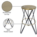 Meridian Mercury Black Iron Bar Stool IMAGE 7
