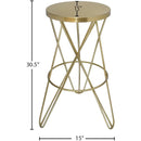 Meridian Mercury Gold Iron Bar Stool IMAGE 6