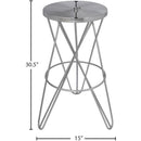 Meridian Mercury Silver Iron Bar Stool IMAGE 6