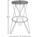 Meridian Mercury White Iron Bar Stool IMAGE 6