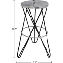 Meridian Mercury Black Iron Bar Stool IMAGE 6