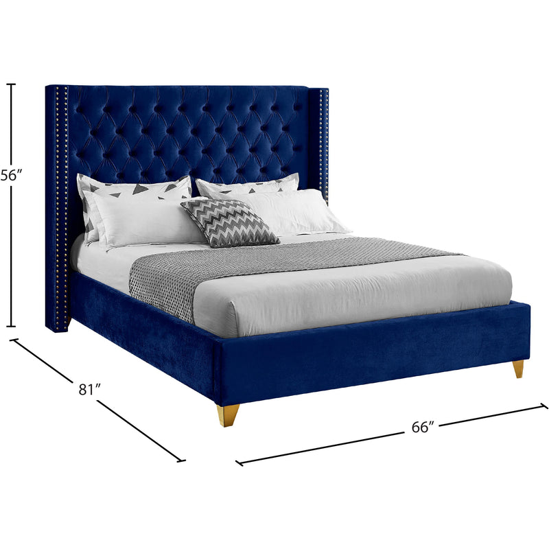 Meridian Barolo Navy Velvet Full Bed IMAGE 8