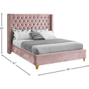 Meridian Barolo Pink Velvet Full Bed IMAGE 8