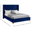 Meridian Barolo Navy Velvet King Bed IMAGE 8