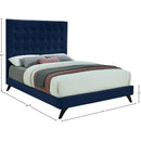 Meridian Elly Navy Velvet Full Bed IMAGE 10