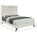 Meridian Elly Cream Velvet King Bed IMAGE 10