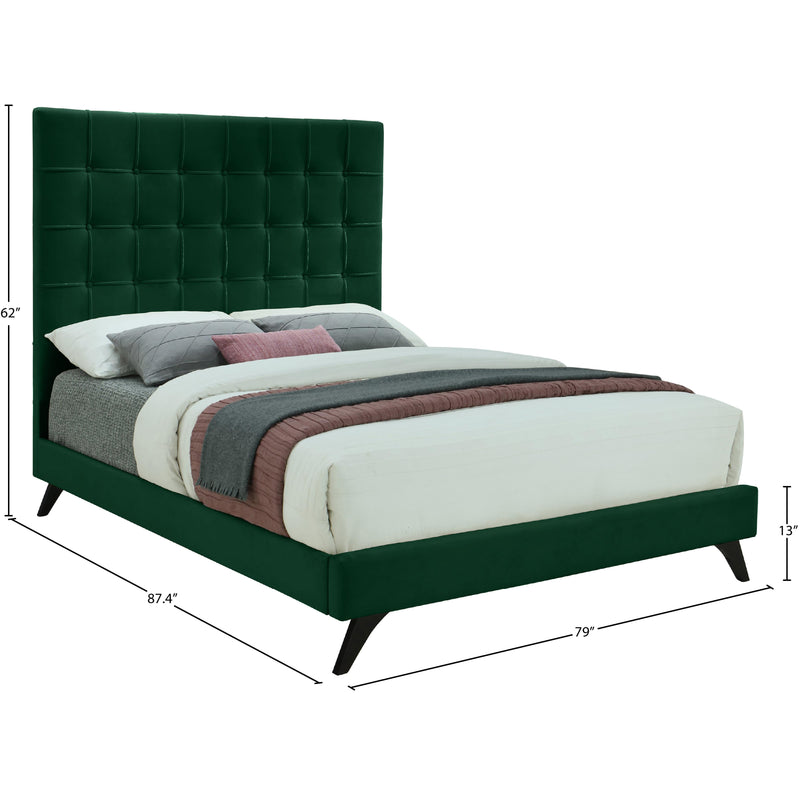 Meridian Elly Green Velvet King Bed IMAGE 10