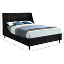 Meridian Eva Black Velvet Full Bed IMAGE 8